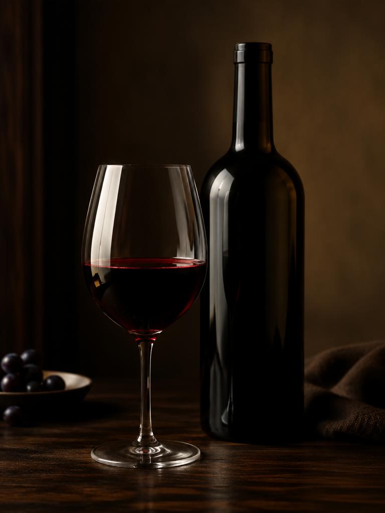 Rotwein – neutrales Flaschenfoto